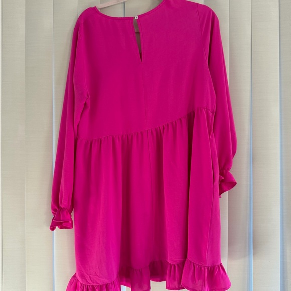 Vibrant Pink Women's Mini Dress - Picture 2 of 2